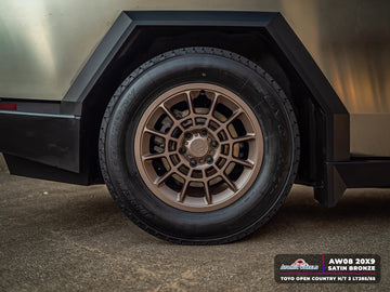 AW08 for Tesla Cybertruck 20x9 Inch +55 Offset Forged Wheels Satin Bronze