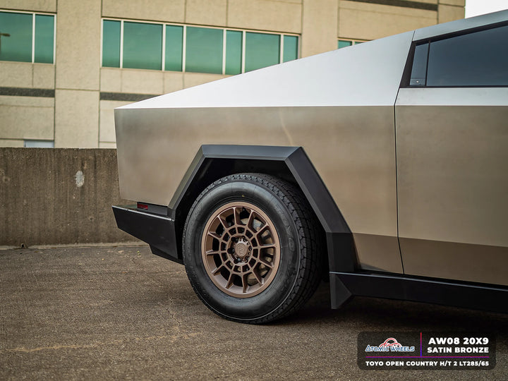 AW08 for Tesla Cybertruck 20x9 Inch +55 Offset Forged Wheels Satin Bronze