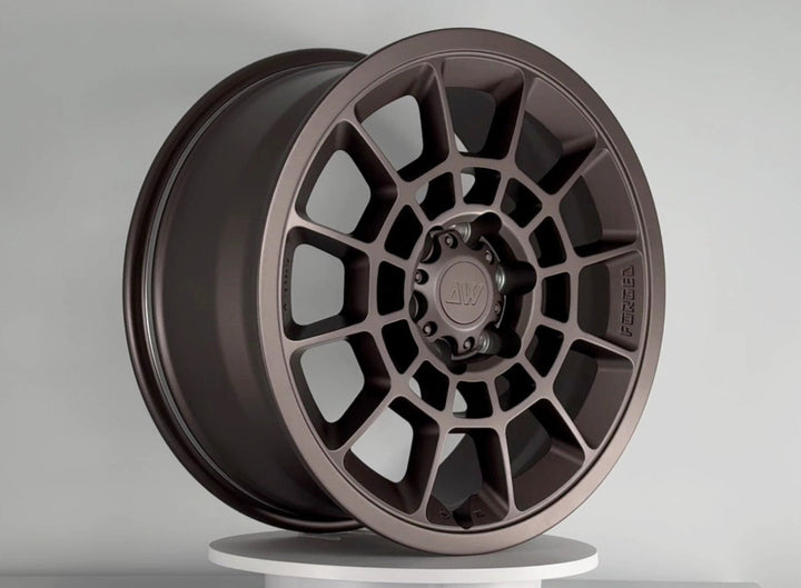 AW08 for Tesla Cybertruck 20x9 Inch +55 Offset Forged Wheels Satin Bronze