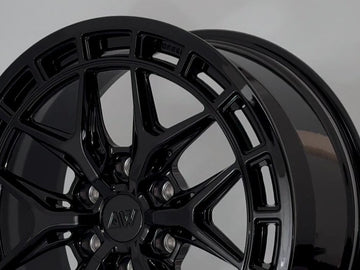 AW09 for Tesla Cybertruck 20x9 Inch +55 Offset Forged Wheels Gloss Black
