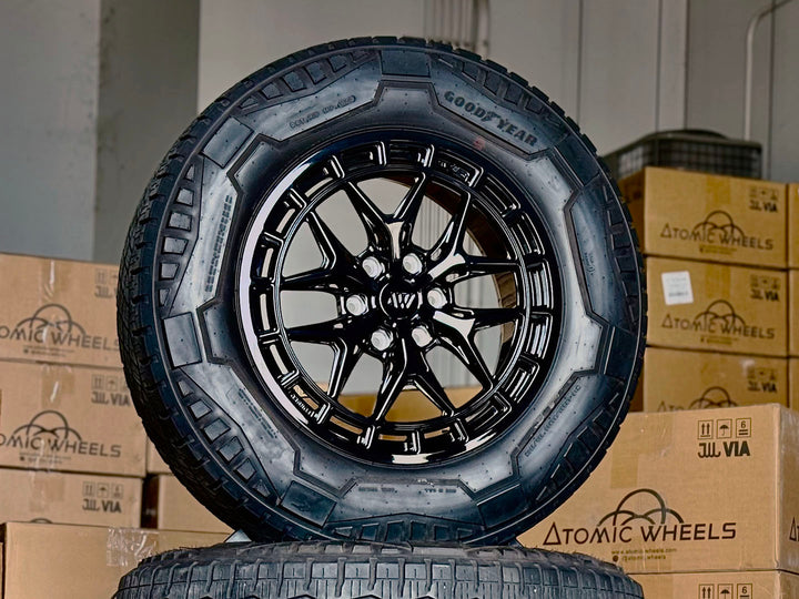 AW09 for Tesla Cybertruck 20x9 Inch +55 Offset Forged Wheels Gloss Black