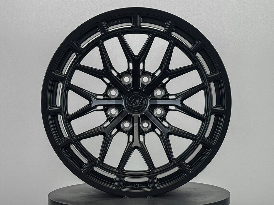 AW09 for Hummer EV 22x10 Inch +18 Offset Forged Wheels Satin Black