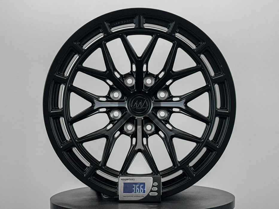 AW09 for Hummer EV 22x10 Inch +18 Offset Forged Wheels Satin Black