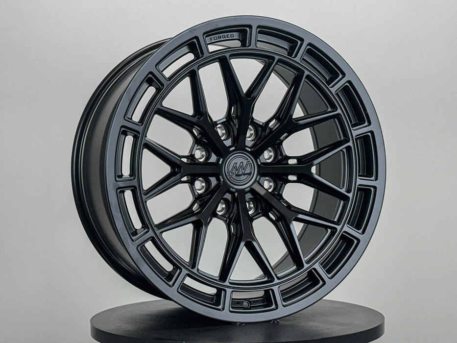 AW09 for Hummer EV 22x10 Inch +18 Offset Forged Wheels Satin Black