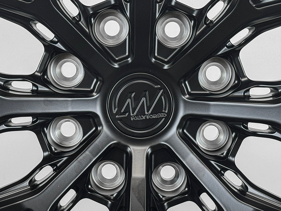 AW09 for Hummer EV 22x10 Inch +18 Offset Forged Wheels Satin Black