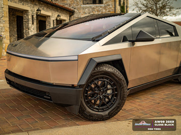 AW09 for Tesla Cybertruck 20x9 Inch +55 Offset Forged Wheels Gloss Black