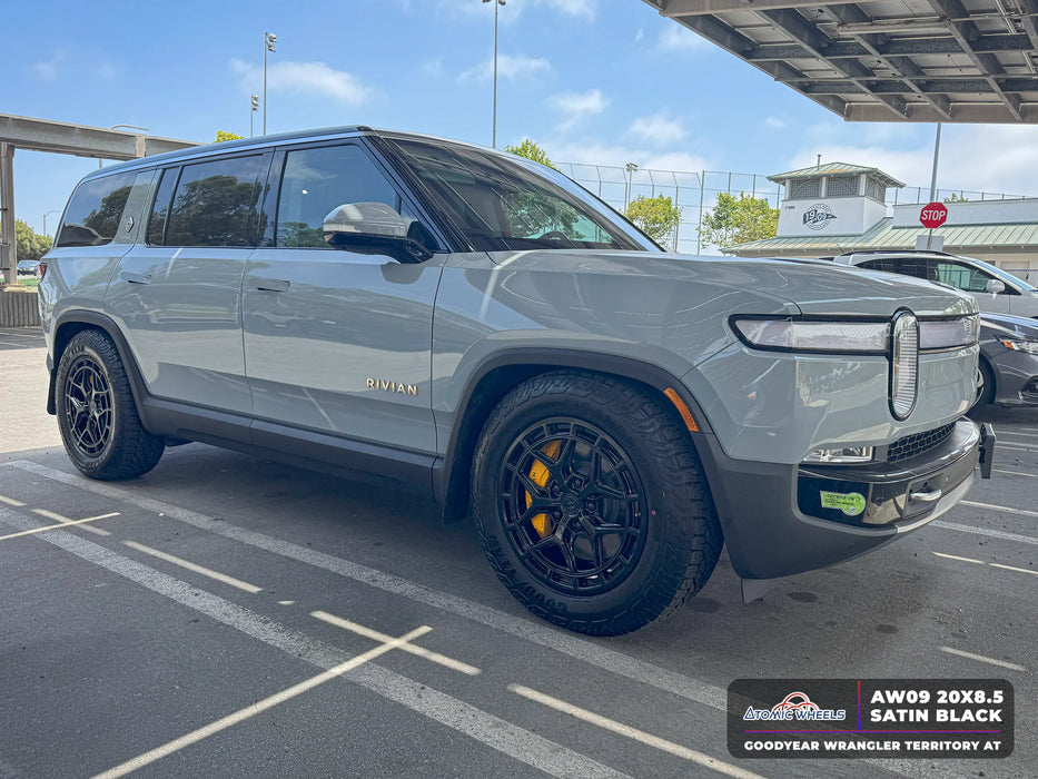 AW09 for Rivian R1T/R1S 20x8.5 Inch +48 Offset Forged Wheels Satin Black