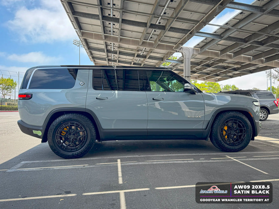 AW09 for Rivian R1T/R1S 20x8.5 Inch +48 Offset Forged Wheels Satin Black