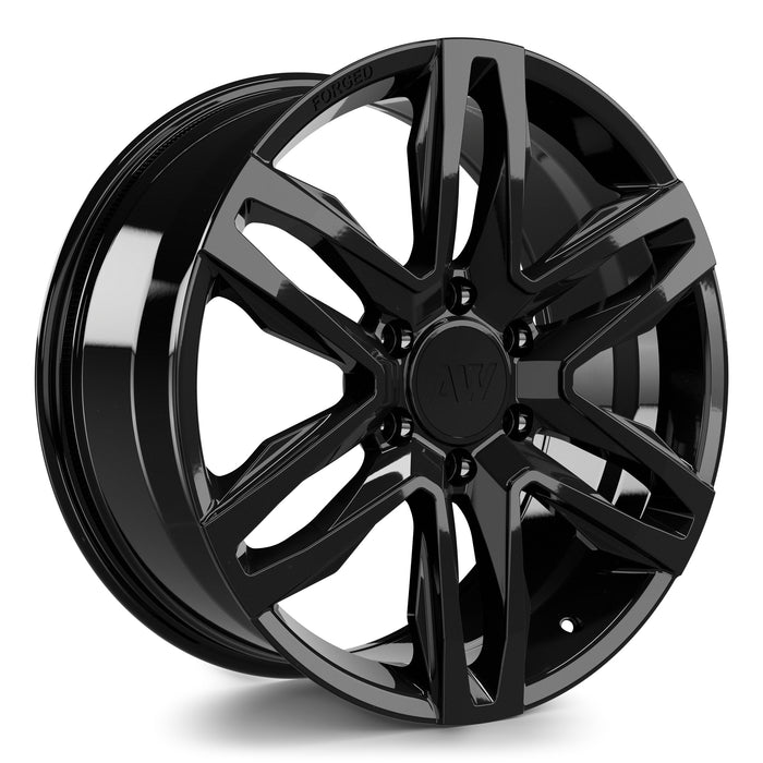 AW10 Forged Wheels for Tesla Cybertruck 20" / 9.0" +55 / Gloss Black render