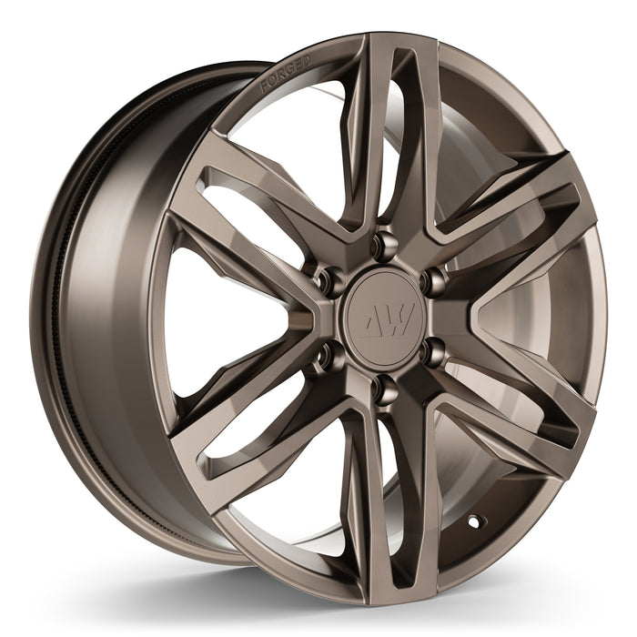 AW10 Forged Wheels for Tesla Cybertruck 20" / 9.0" +55 / Satin Smoke Bronze render