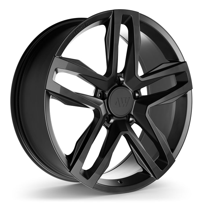 AW10 Forged Wheels for Rivian R1T/R1S 22x8.5" +45 / Satin Black render