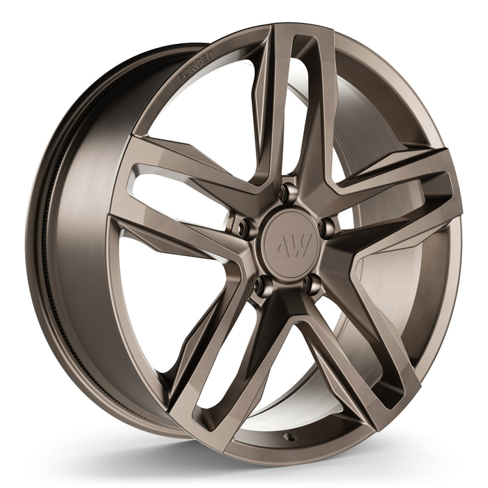 AW10 Forged Wheels for Rivian R1T/R1S 22x8.5" +45 / Satin Smoke Bronze render