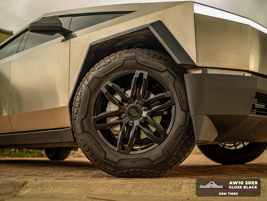 AW10 for Tesla Cybertruck 20x9 Inch +55 Offset Forged Wheels Gloss Black
