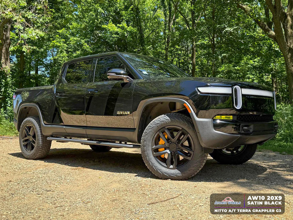 AW10 for Rivian R1T/R1S 20x9.0 Inch +40 Offset Forged Wheels Satin Black