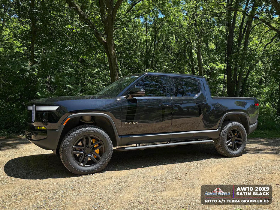 AW10 for Rivian R1T/R1S 20x9.0 Inch +40 Offset Forged Wheels Satin Black