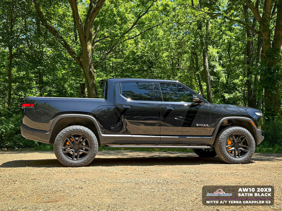 AW10 for Rivian R1T/R1S 20x9.0 Inch +40 Offset Forged Wheels Satin Black