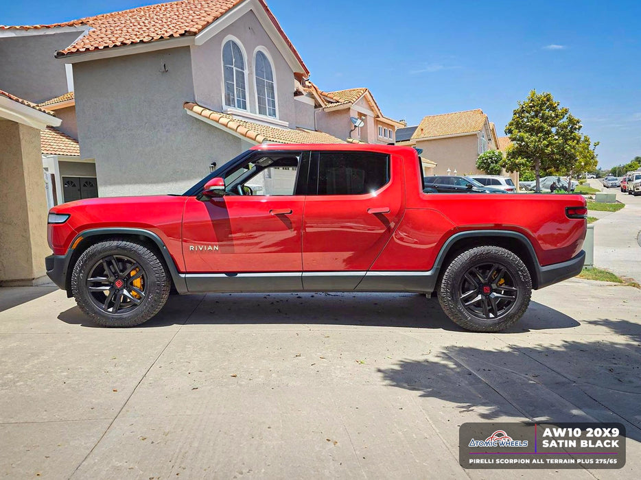 AW10 for Rivian R1T/R1S 20x9.0 Inch +40 Offset Forged Wheels Satin Black