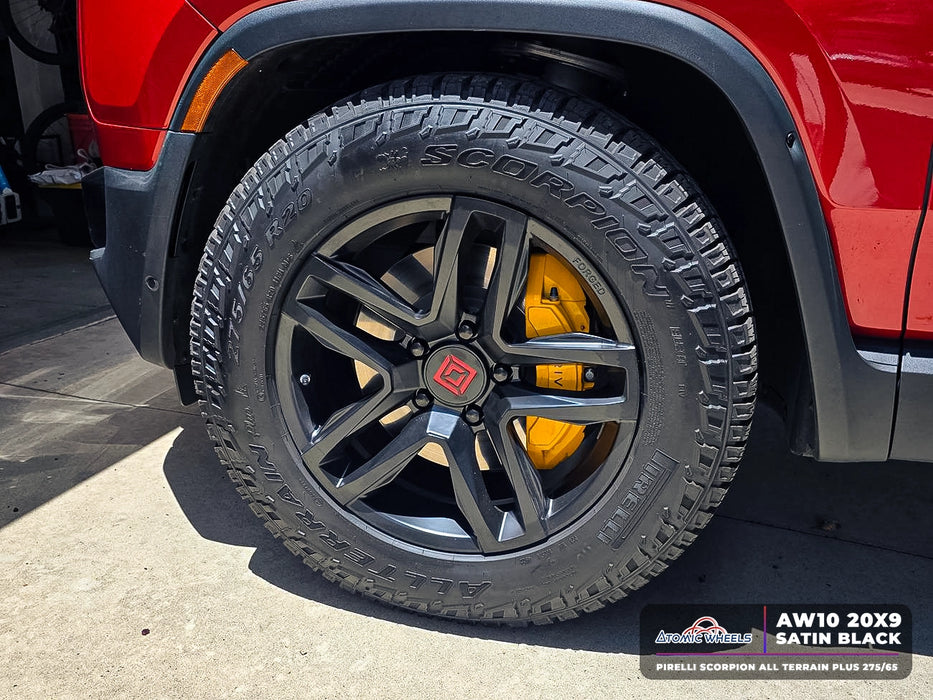 AW10 for Rivian R1T/R1S 20x9.0 Inch +40 Offset Forged Wheels Satin Black