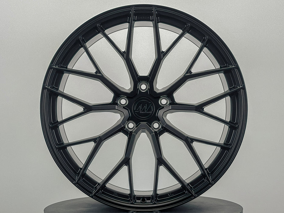 AW11 for Porsche Cayenne (E3) 22x11.5 Inch +51 Offset Forged Wheels Satin Black