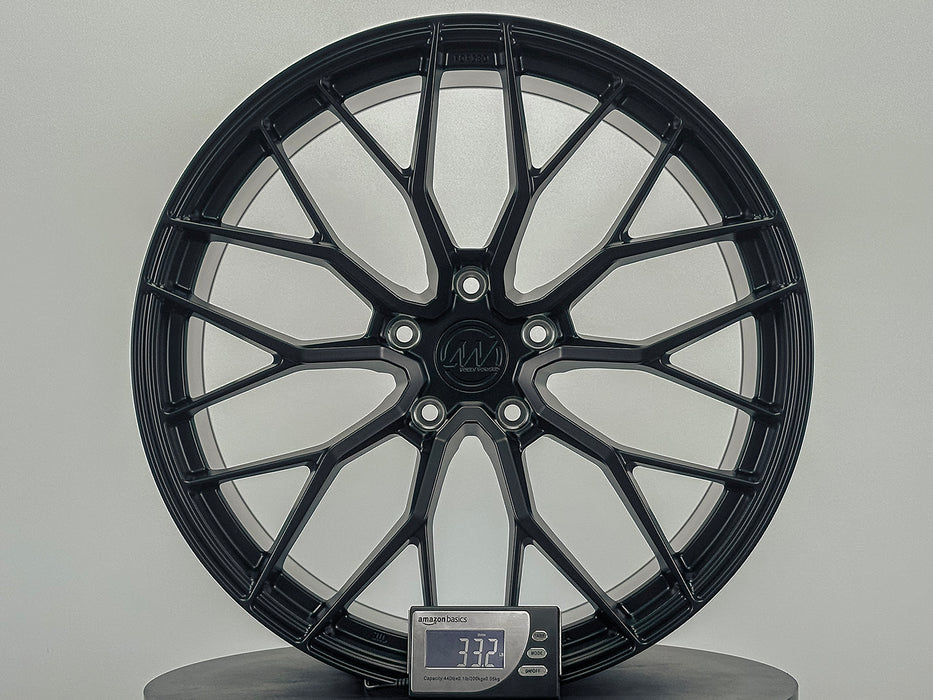 AW11 for Porsche Cayenne (E3) 22x11.5 Inch +51 Offset Forged Wheels Satin Black