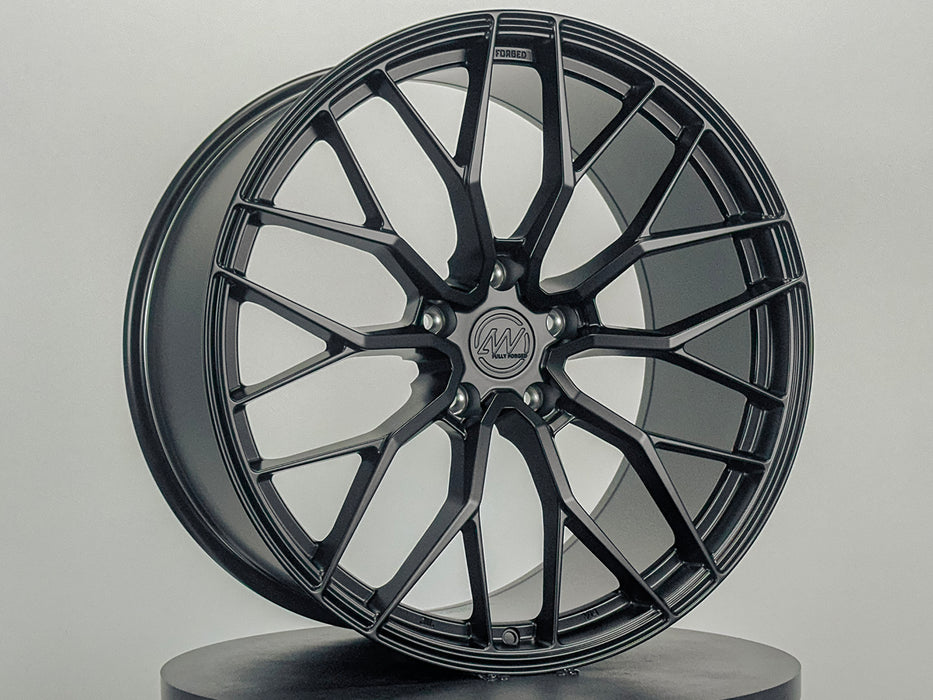 AW11 for Porsche Cayenne (E3) 22x11.5 Inch +51 Offset Forged Wheels Satin Black