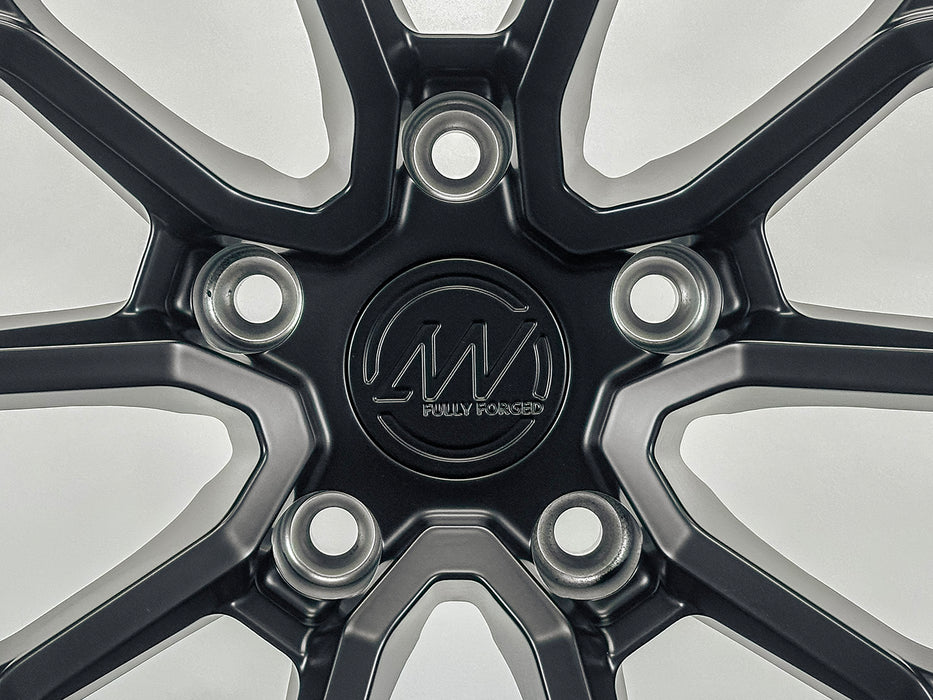 AW11 for Porsche Cayenne (E3) 22x11.5 Inch +51 Offset Forged Wheels Satin Black