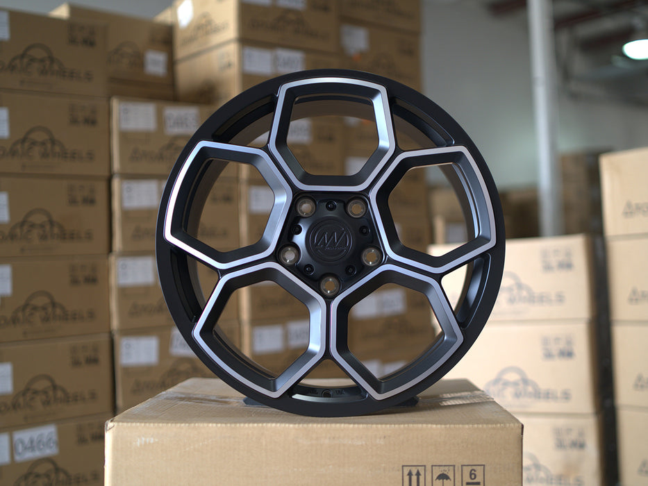 AW13 for Rivian R1T/R1S 20x8.5 Inch +48 Offset Forged Wheels Satin Black/Diamond Cut