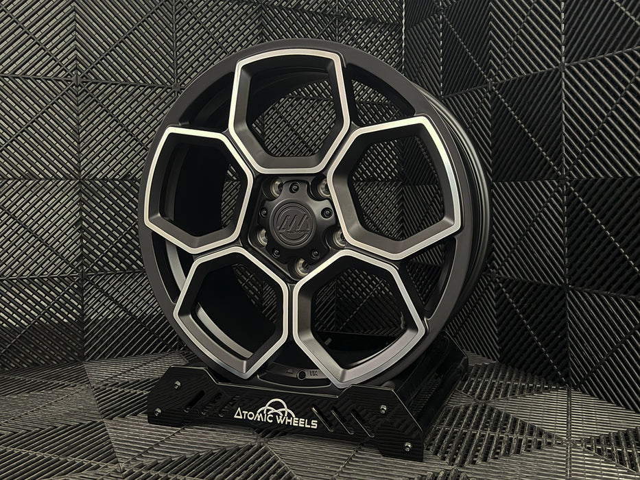 AW13 for Rivian R1T/R1S 20x8.5 Inch +48 Offset Forged Wheels Satin Black/Diamond Cut