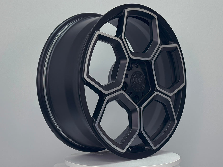 AW13 for Rivian R1T/R1S 20x8.5 Inch +48 Offset Forged Wheels Satin Black/Diamond Cut