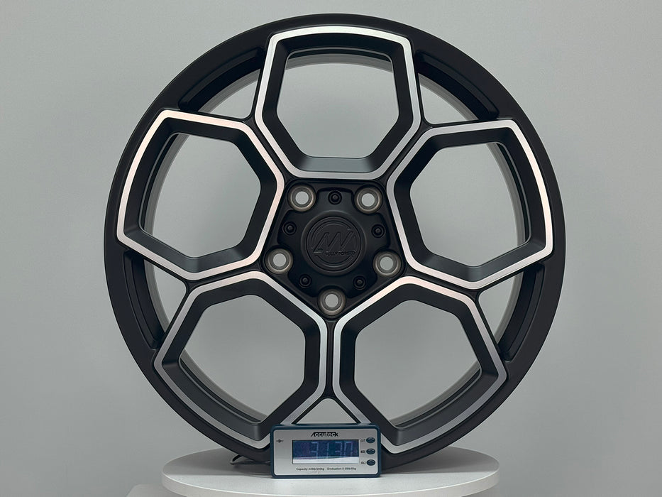 AW13 for Rivian R1T/R1S 20x8.5 Inch +48 Offset Forged Wheels Satin Black/Diamond Cut
