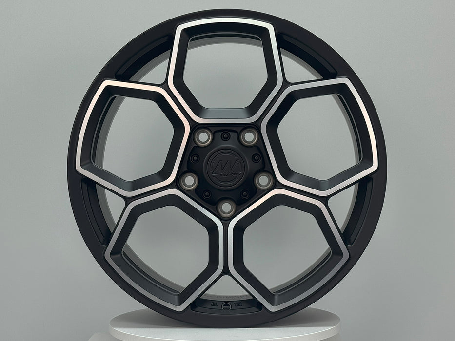 AW13 for Rivian R1T/R1S 20x8.5 Inch +48 Offset Forged Wheels Satin Black/Diamond Cut