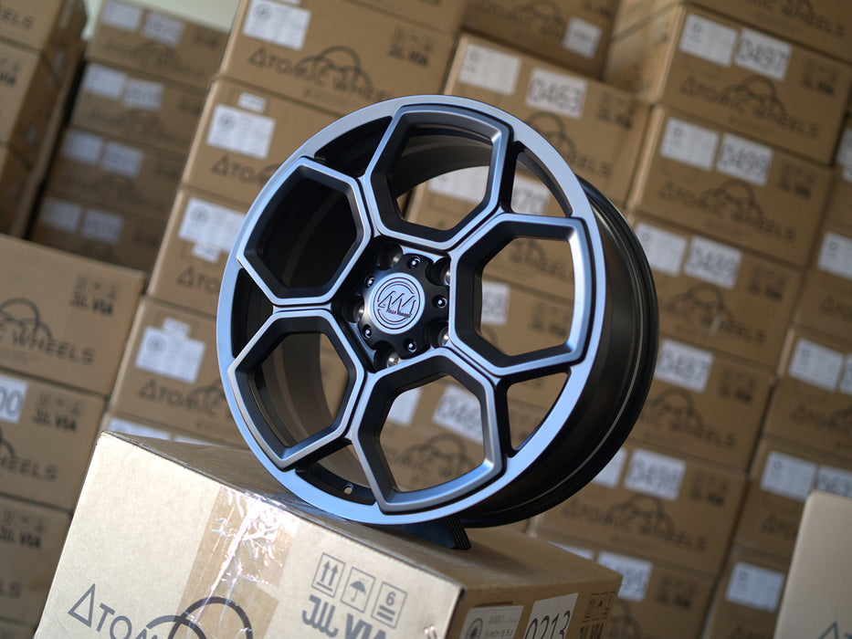 AW13 for Rivian R1T/R1S 22x8.5 Inch +48 Offset Forged Wheels Satin Black