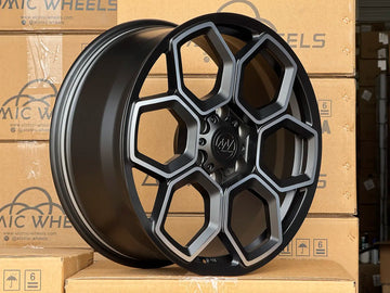 AW13 for Tesla Cybertruck 20x9.0 Inch +55 Offset Forged Wheels Satin Black/Diamond Cut