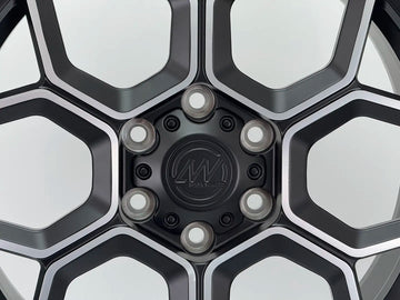 AW13 for Tesla Cybertruck 20x9.0 Inch +55 Offset Forged Wheels Satin Black/Diamond Cut