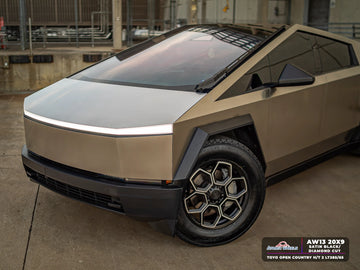 AW13 for Tesla Cybertruck 20x9.0 Inch +55 Offset Forged Wheels Satin Black/Diamond Cut