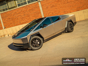 AW13 for Tesla Cybertruck 22x9.0 Inch +55 Offset Forged Wheels Satin Black
