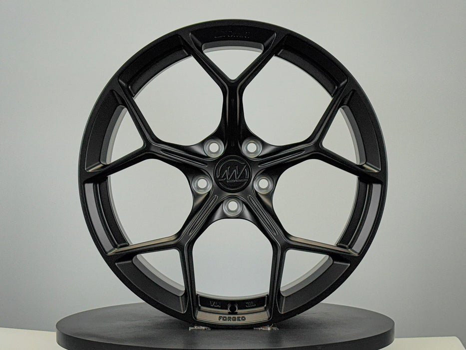 AW14 for Tesla Model 3/Y 19x9.5 Inch +35 Offset Forged Wheels Satin Black