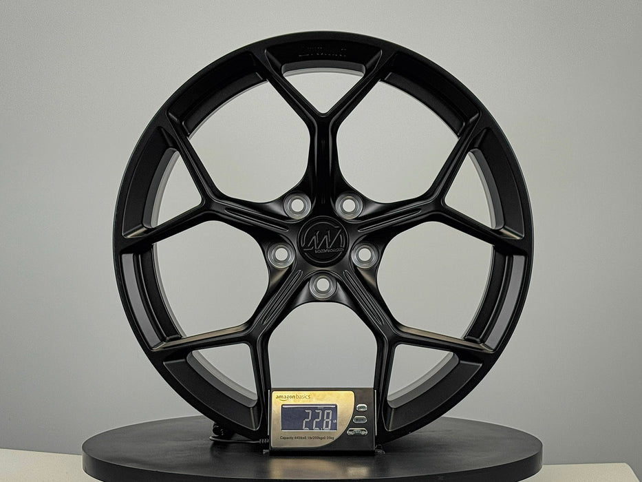 AW14 for Tesla Model 3/Y 19x9.5 Inch +35 Offset Forged Wheels Satin Black