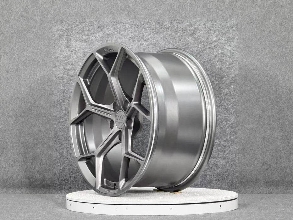 AW14 for Tesla Model 3/Y 19x9.5 Inch +35 Offset Forged Wheels Satin Gunmetal