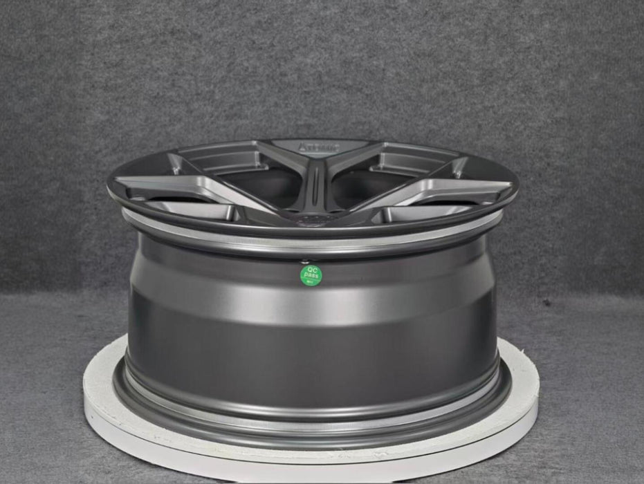 AW14 for Tesla Model 3/Y 19x9.5 Inch +35 Offset Forged Wheels Satin Gunmetal