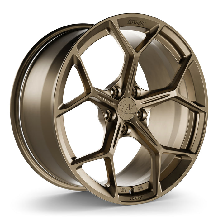 AW14 Forged Wheels for Tesla Model 3/Y 19" / 9.5" + 35 / Satin Bronze render