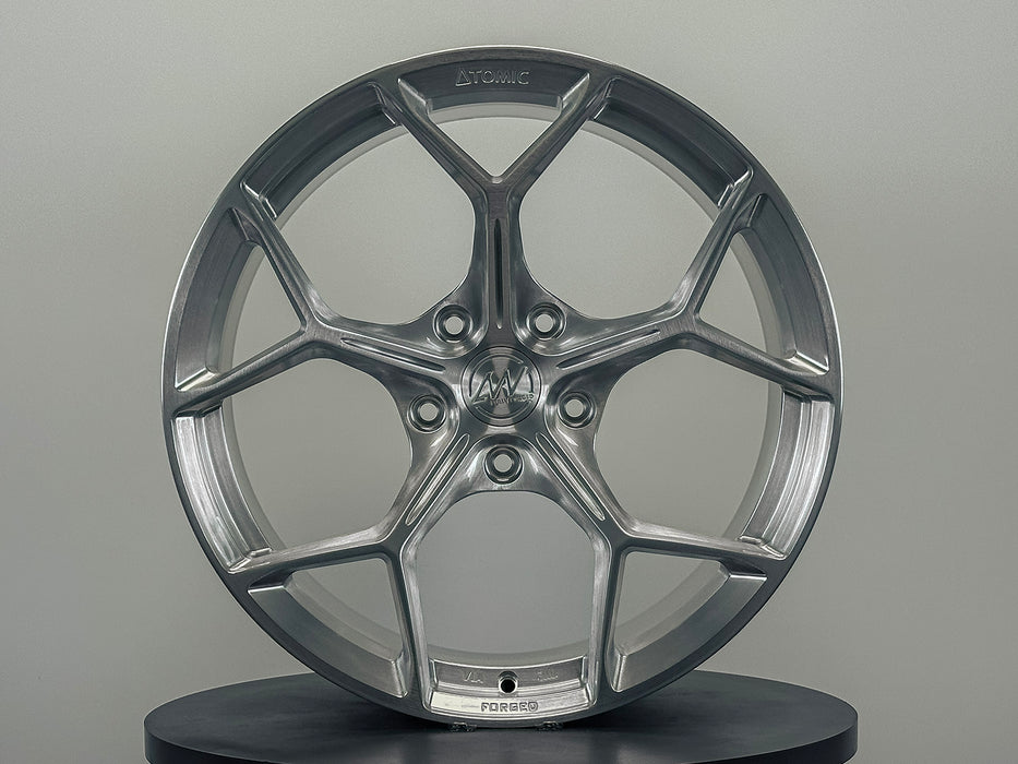 AW14 for Porsche Taycan 20x11 inch +50 Offset Forged Wheels Brushed Silver