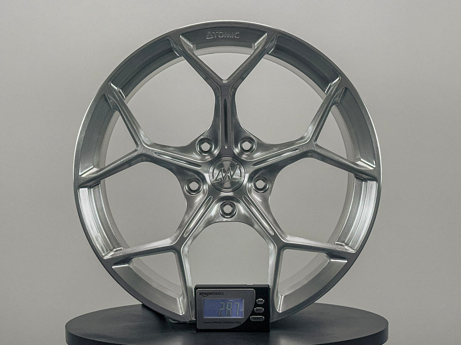 AW14 for Porsche Taycan 20x11 inch +50 Offset Forged Wheels Brushed Silver