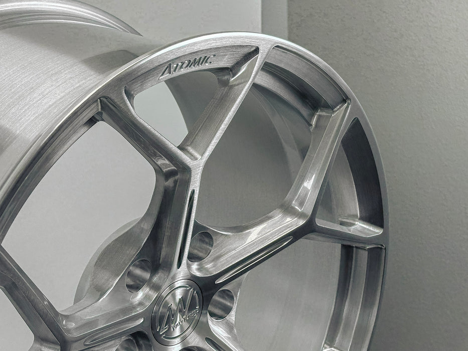 AW14 for Porsche Taycan 20x11 inch +50 Offset Forged Wheels Brushed Silver