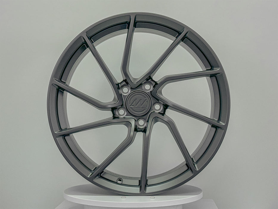 AW17 for Tesla Model 3/Y 18x8.5 Inch +35 Offset Forged Wheels Satin Gunmetal