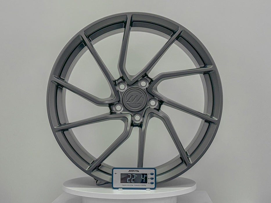 AW17 for Tesla Model 3/Y 19x9.5 Inch +35 Offset Forged Wheels Satin Gunmetal