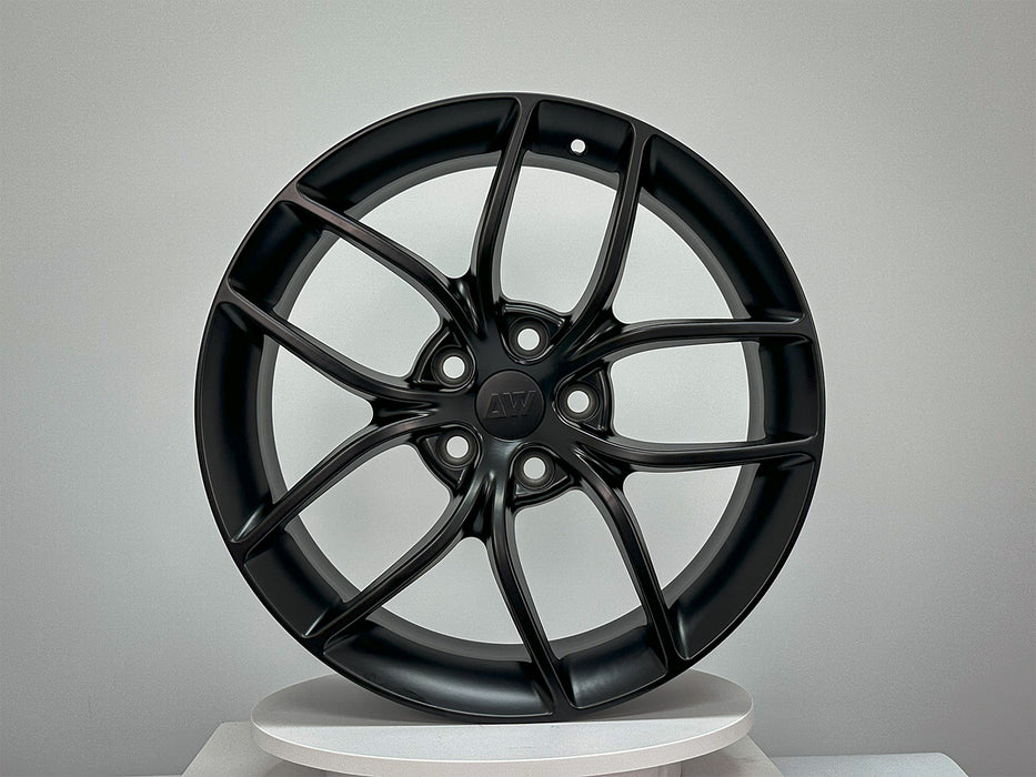 AW21 for Tesla Model 3/Y 19x8.5 Inch +35 Offset Flow Form Wheels Satin Black