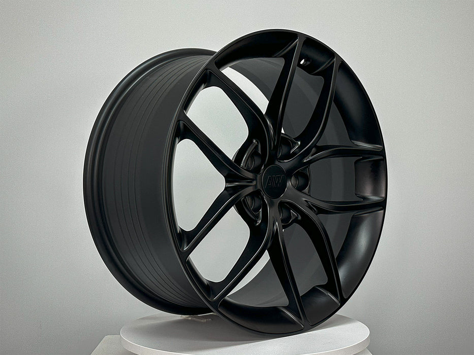 AW21 for Tesla Model 3/Y 19x8.5 Inch +35 Offset Flow Form Wheels Satin Black