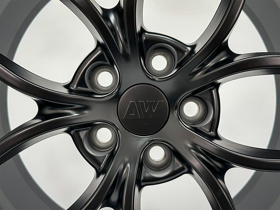 AW21 for Tesla Model 3/Y 19x8.5 Inch +35 Offset Flow Form Wheels Satin Black
