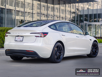 AW21 for Tesla Model 3/Y 19x9.5 Inch +35 Offset Forged Wheels Satin Black